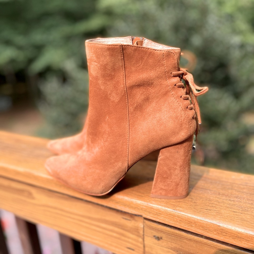 Chinese Laundry Kristin Cavallari 
Suede Back Tie Ankle Boots Size 8.5 - Picture 5 of 12